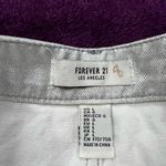 Forever 21  Silver Metallic Coated Cutoff Denim Jean Skirt Size Large Photo 4