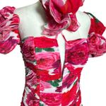 NEW ASOS LUXE Womens Sz 6 Pink mini Floral dress corset Ruched Summer Party Sexy Red Photo 4