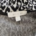 Anthropologie Eri + Ali Black & White Wild Leopard Crewneck Top Size Large Photo 5