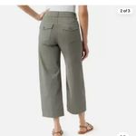 Gloria Vanderbilt Women's Wide Leg Cropped Green Pants NWOT Photo 3