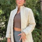 Barbour Vtg  Cream + green quilted jacket Photo 0