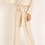 Indah  cream linen blend Mazie pants jumpsuit Photo 2