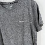 DKNY  Sport Gray Embellished Logo Short Sleeve Tee Women's Size Medium Photo 2