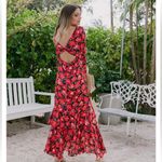 Saylor  Cher Maxi Dress in Red Floral size Large‎ Photo 2