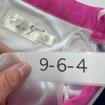 Eliza J Dress Womens Size 8 Petite Pink Blue Striped Off Shoulder Long Sleeve Photo 5