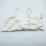 Good American  Crinkle Always Fit Twist Bikini Top Textured Ivory 7 US 4XL Photo 1