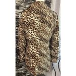 Leopard Print Blazer/Jacket Women 44 Stylish Bold Lined Buttons Boho Preppy Brown Size 1X Photo 9