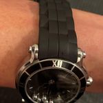 Chopard Happy Sport Round Quartz 36mm Ladies Watch 8475 Stainless Steel Silver Black Photo 5