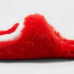 Target NWOT Red Fuzzy Slippers Photo 1