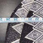 Fun2Fun  Women's 3/4 Sleeve Top Blouse Bohemian Geometric Tunic Black Size Medium Photo 7