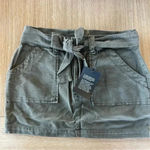 Chaser  Revolve Vintage Canvas Surplus Mini Skirt Canteen Green M NWT Photo 3