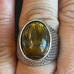 Casual Tiger eye stone S925 silver ring size 8.75 Photo 8