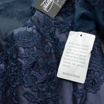 La Femme  - Three Quarter Sleeve Gown with Lace Sheer Back Photo 13