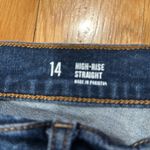 a.n.a  a new approach high - rise straight jeans size 14 . Photo 1