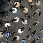 Vintage 80s Cocktail Dress Silk Black Metallic Sequin Fringe Sleeve Size 10 Photo 9