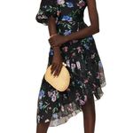 Shoshanna Midnight Gia One Shoulder Dress in Black Floral 4 Womens Cocktail Photo 1