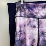 Tek Gear NWT  Purple Tie Dye Capri High Rise Workout Cropped Leggings Size 3X Photo 2