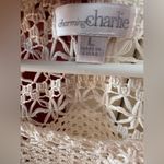 Charming Charlie Embroidered Crochet Long Sleeve Sweater Blouse Photo 6