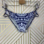 Trina Turk Indochine String Hipster Bikini Bottom in Midnight & White Size 6 Photo 1