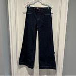 Spanx  Wide Leg Jeans Pull On Elastic Waist High Rise Raw Indigo Medium 20547Q Photo 1