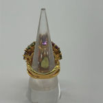 Joan Rivers Glam Finale Multicolor Crystal Gold Tone Bauble Ring Size US 7 RARE Photo 3