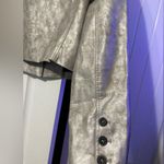 Free People NWOT We The Free Vegan Leather Block Party Crop Metallic Blazer Photo 5