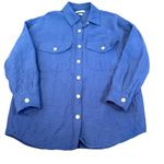 Madewell Oversized Button-Down Shirt (size M) Rich Blue Photo 0