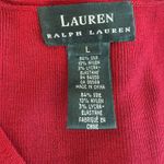 Ralph Lauren Lauren  Tank Top Womens L Red Silk Blend Sleeveless Shell‎ Stretch Photo 6