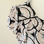 Billie & Blossom oriental fan print woven blouse size 10p Photo 1