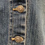 A.M.I. Jean Jacket Womens Small S Blue Denim With Rhinestones Size L Photo 2