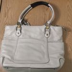 New B Makowsky Gold Silver Detail Tan Leather Handbag/Purse Duster Bag 13”x17” Photo 3