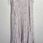 Lucy Paris  Strappy White Midi Dress, Pleated skirt and Geometrical Print sz XS Photo 5