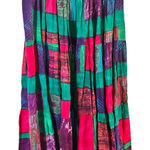 BFA Cassics Size M Patchwork Retro Maxi Skirt With Elastic Waistband Green Size M Photo 0