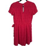 Anthropologie Romper Women Dark Pink Short Sleeve Sash Tie Skort Romantic Boho M Photo 1