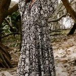 Daughters of India Kyra Midi Dress in Pepper Paisley Floral NWT size XLARGE Black Photo 0