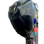 Queen of Sparkles black sequin puff sleeve rainbow paillette dress Size M Photo 3