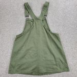 Harper Womens Overalls Dress M Olive Green Button Front Mini Pockets DLBST25 Photo 2
