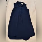 Adrienne Vittadini Clean Girl Quiet Luxury Classic Sleeveless Collar Shirt Dress Photo 2