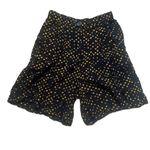Claude Womens Small Vintage 1990s Black Yellow Polka Dot High Rise Flowy Shorts Photo 1