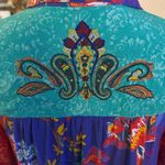 Soft Surroundings  Size S Hermosa Tunic Button Up Top Blouse Shirt Art Floral Photo 2