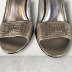 Calvin Klein Katell Bronze Metallic Gold Pump Heels Peep Toes Size 6M Photo 1