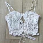 For Love & Lemons Sadie crop top corset large NWT eyelet Photo 1