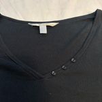 Cacique  Sexy Sensual Pajama Top Long Sleeve V Neck Black Women’s Size 18/20 Photo 1