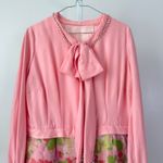 Vintage 60's 70s Handmade Hostess Style Quilted Beaded Maxi Dress Retro Pink Size XL Photo 2