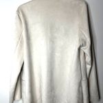 Premise Women's Beige faux leather Soft Stretch Blazer Jacket size L Lagenlook Photo 4