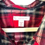 Dress Barn Red Black White Plaid Button Up Top Size 2X Photo 2