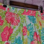 Lilly Pulitzer  PLEATED A LINE COTTON TWILL LINED BRIGHT BOLD FLORAL PREPPY SKIRT Photo 9