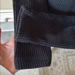 Old Navy  black cotton funnel turtleneck oversized boxy waffle knit top M Photo 3