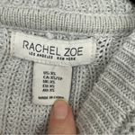 Rachel Zoe  Grey Knit Pullover Hoodie Sweater Womens XS Henley Preppy Cozy Casual Photo 6