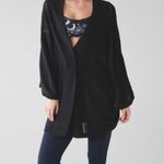 Lululemon Breeze Easy Wrap Cardigan Sweater Charcoal Black M/L Photo 0